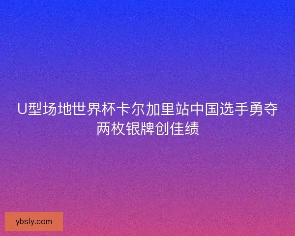U型场地世界杯卡尔加里站中国选手勇夺两枚银牌创佳绩 U型场地世界杯卡尔加里站中国选手勇夺两枚银牌创佳绩